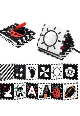  Black and White Baby Toys, Tummy Time High Contrast Newborn Toy 0-3 Months,