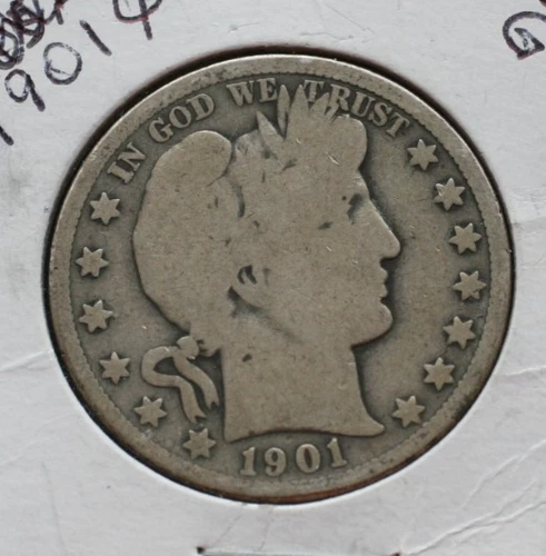 1901 O BARBER SILVER HALF DOLLAR *GOOD to VERY GOOD DETAILS*