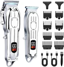 Professional Hair Cut Machine Barber Salon Cutting Trimmer Clipper Kit Set