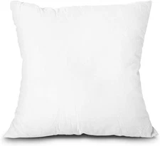18X18 Inch White Pillow Insert Medium Support Microfiber Polyester Filler