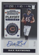 2019 Panini Contenders Rookie Playoff Ticket 75/99 Dax Raymond #278 Auto 0nr3