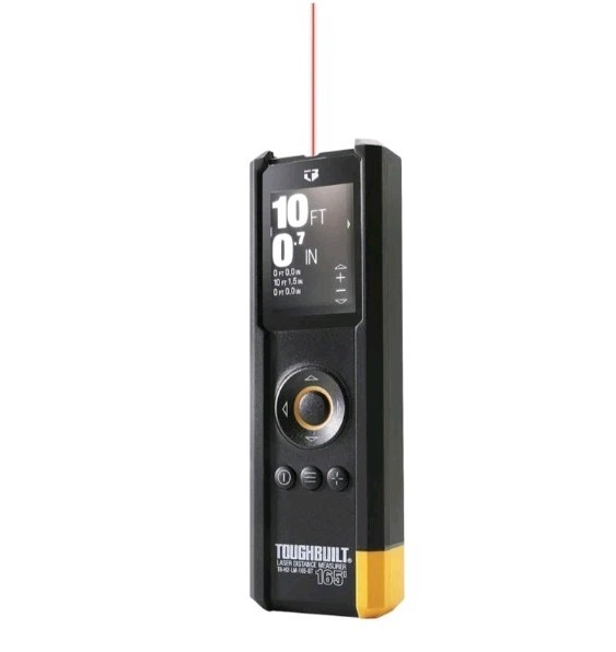 Toughbuilt Laser Distance Measurer TB-H2-LM-165-BT Backlit Display 165′