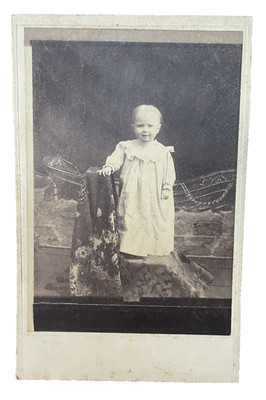 Atq Toddler Female Cabinet Card Millie Martin Boat Rogers Art Studio Tapestry