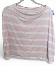 Canopy Couture Women  s Pink White Striped stretchy car seat cover for baby