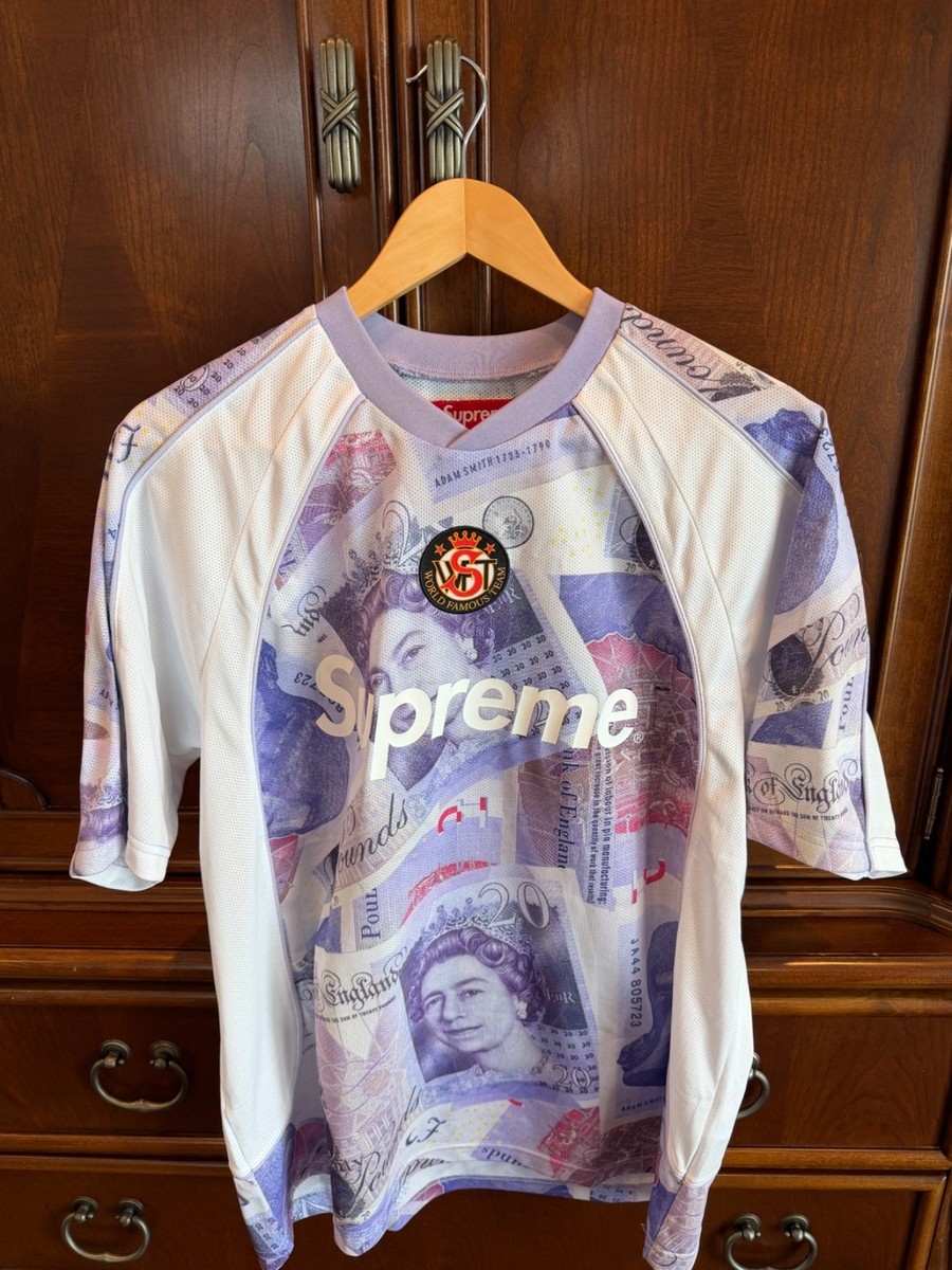 Brand New Authentic Supreme Pounds Jersey Blue / White Size Medium
