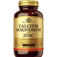 Calcium Magnesium Plus Zinc 250 Tablets Solgar