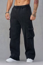 YOUNGLA (SOLD OUT) - 2131 - BATMAN ARMORED SWEATS - BLACK WASH - SMALL