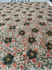 Vintage 35” Blue Ridge Winkler Textiles 1978 Green Floral Printed Voile Fabric — photo 3