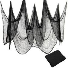 Halloween Creepy Cloth Black 200  40 Inch Gauze Fabic