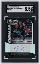 Giannis Antetokounmpo Bucks Autographed 2018-19 Panini Threads #36 SGC 8.5 Card