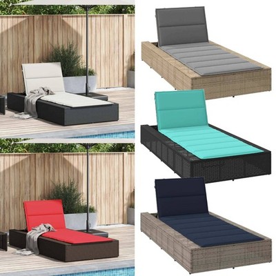 Sonnenliege mit schwebender Auflage Rattan Gartenmöbel Gartenliege Relaxliege