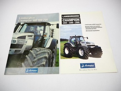 Lamborghini Champion 160 180 200 Traktor Prospekt Technisches Datenblatt 04/2000