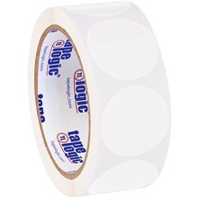 1 1/2" White Inventory Circle Labels-500 per Roll