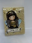 mini agenda notes glitter santoro gorjuss gold bees and flowers 120 pages lines