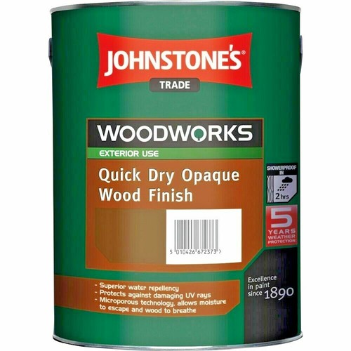 5L Johnstones Woodworks Quick Dry Opaque Wood Finish (Satin) Select the