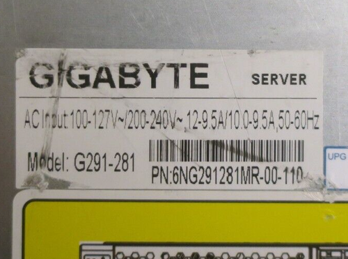Gigabyte G291-281 2U GPU Server 2x 18C Gold 6154 768GB RAM 8Bay 8x GPU PCIe Slot - 第 8/8 張圖片