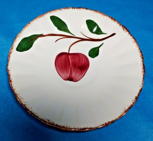 VTG Blue Ridge Southern Potteries Apple Brown Edge Set of 3 Plates - Picture 3 of 9