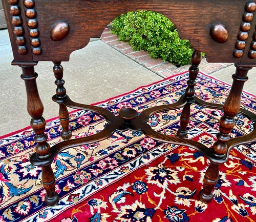 Antique English Table Hall Entry Console Sofa Table Oak William & Mary c. 1900 - Picture 18 of 21