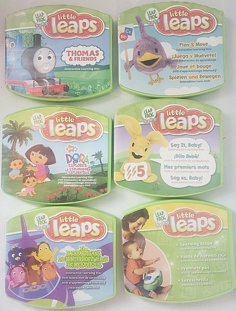 Leapfrog Baby Little Leaps for Learning System Lot of 6 DVD s Leap