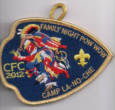 F BSA Patch, Camp La No Che, Central Florida Council, 2012 Family Night Pow Wow