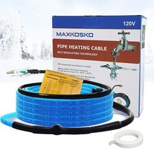 MAXKOSKO Heat Tape for Water Pipes,Heating Cable for Pipe Freeze Protection 30FT