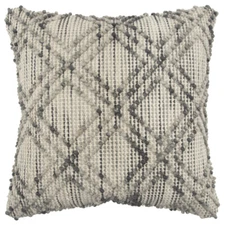 Rizzy Gray Transitional Anglled Dip Dyed Diamond Throw Pillow Geometric T13846