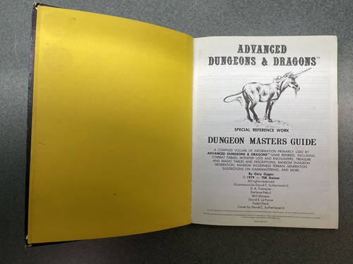 TSR AD&D DUNGEON MASTERS GUIDE RARE 1979 ORIGINAL 1ST ED 1ST PRINTING - Picture 7 of 11