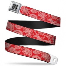 Buckle-down Wings Paisley Red Webbing Seatbelt Buckle Belt Official Licensed Buckle-down Wings Paisley Red Webbing Seatbelt Buckle Belt Official Licensed