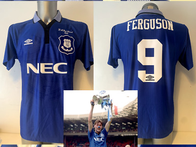 Everton Ferguson Medium FA Cup BNWOT Retro Shirt Jersey Football Score Draw New