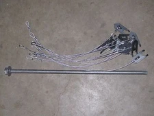 2 Dozen WOLF FANG ANCHORS w/ 18"CABLE & DRIVER, trapping stakes, traps, coyote 