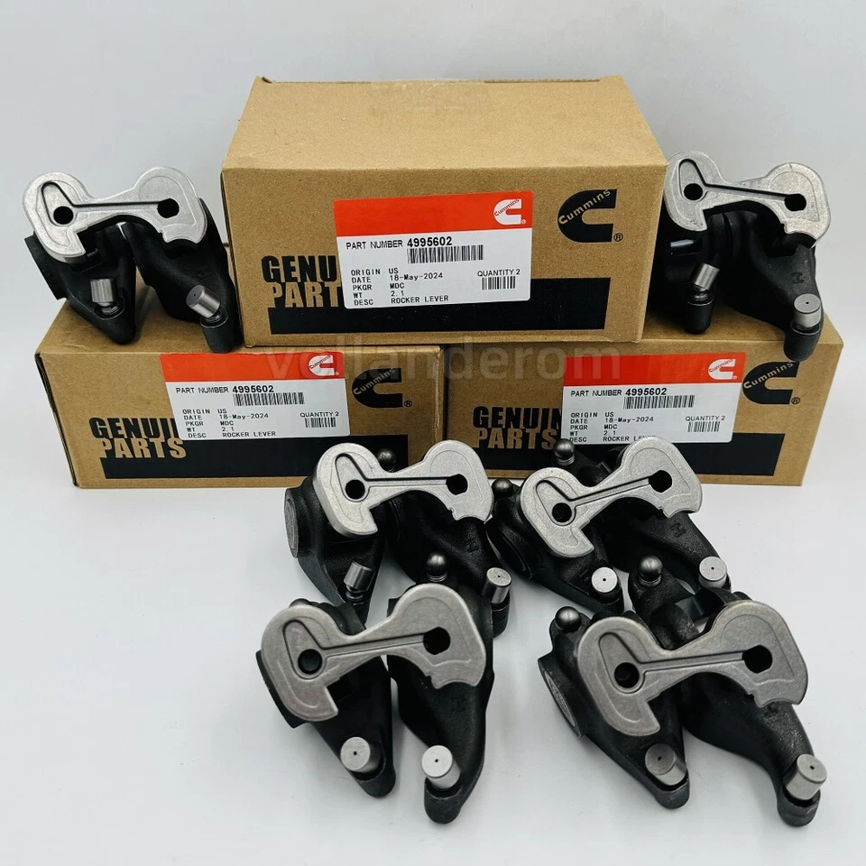 Conjunto de brazo basculante actualizado Cummins 4995602 6 piezas para Ram 24 V 5,9 L 98,5-18 OEM Foto 2 de 4