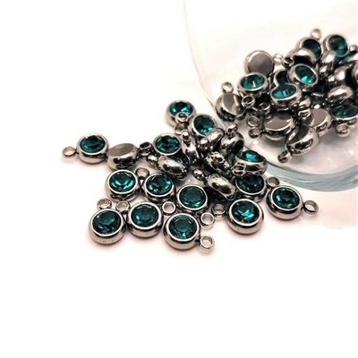 4, 20 or 50 BULK pcs Stainless Steel Silver December Birthstone-US  Seller-AB1509
