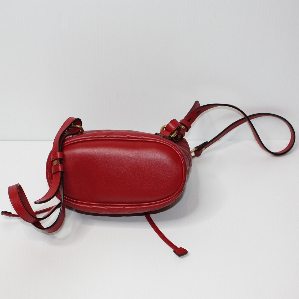 Gucci GG Marmont Red Leather Mini Backpack Bag Purse NWOT | eBay