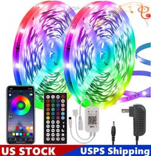 5050 LED Strip Light Flexible Tape Lighting Rope Home Outdoor 110V With US Plug