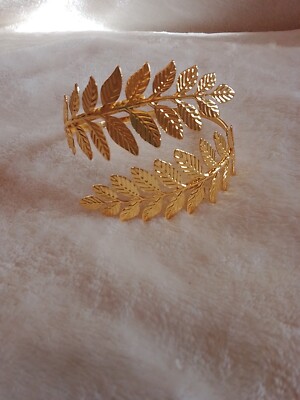 Lorbeerblatt Armband - vergoldet Römer Armband Oberarm Manschette Schmuck