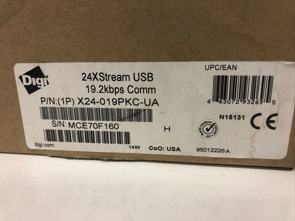DIGI INTERNATIONAL X24-019PKC-UA X24019PKCUA 24xstream USB 2.4GHz USB RF MODEM-* - Image 2 of 4