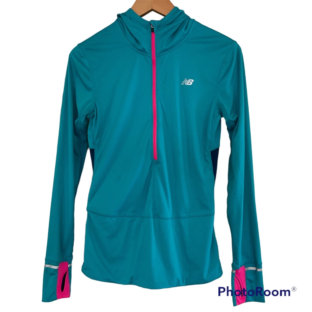 New balance women's impact clearance hooded 1/2 zip jacket