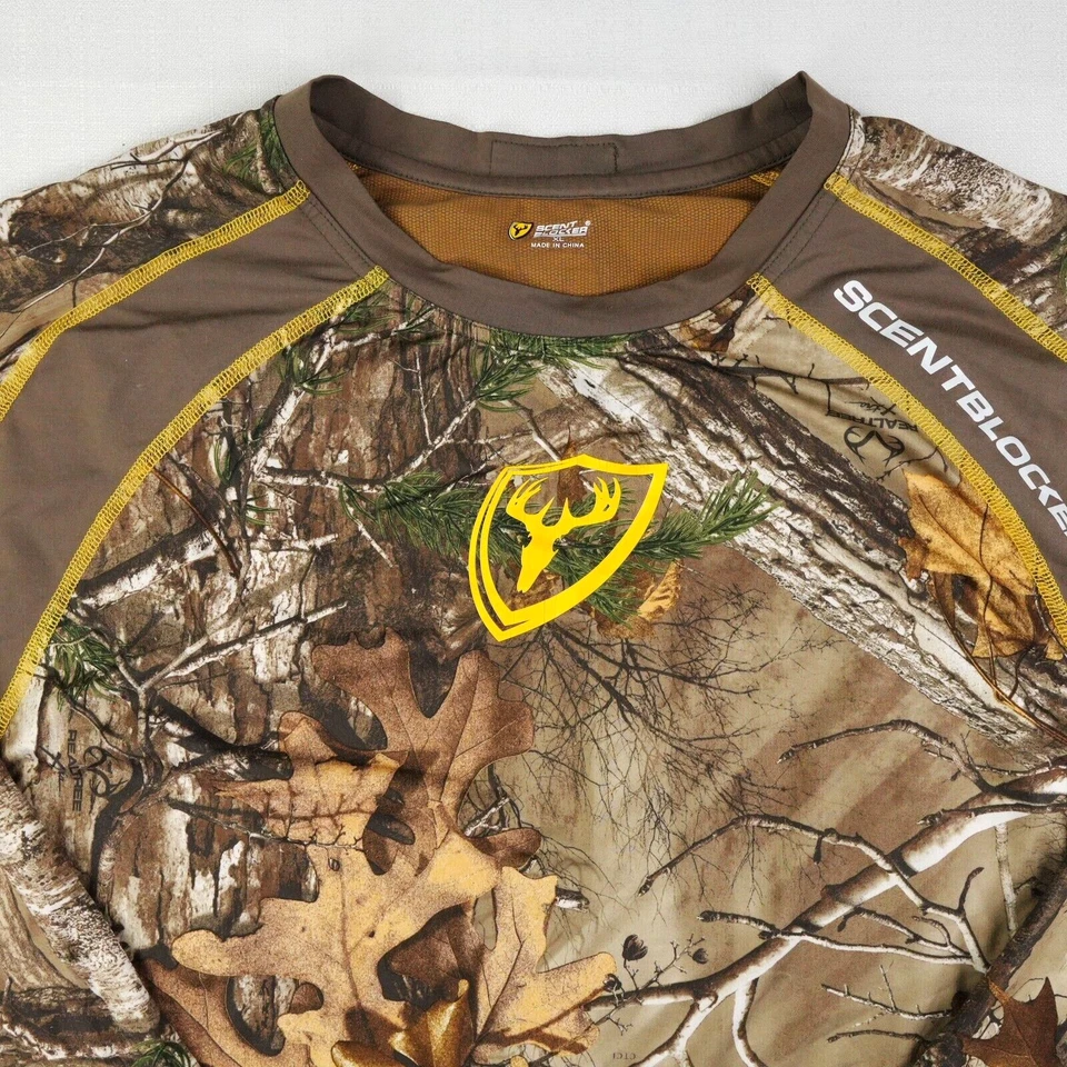 Scent Blocker Shirt Mens XL Long Sleeve Real Tree Xtra Camo Hunting Trinity 1.5 - Image 4 of 4