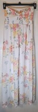 Old Navy Tube Maxi Dress White With Pink And Yellow Roses Size Medium