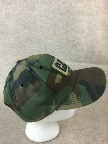 Vtg Cat Snapback Camo Patch Hat Made In USA Caterpillar  - Picture 5 of 11
