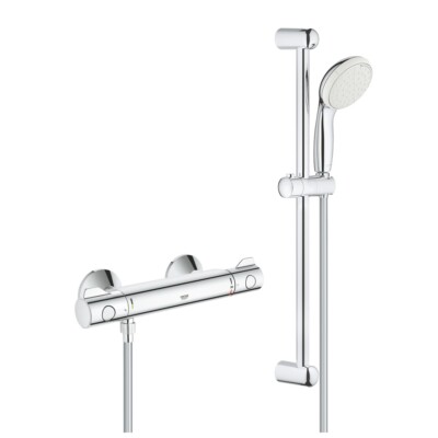 Grohetherm 800 Aufputz Duschventil & Schieberstange Set chrom - 34565001