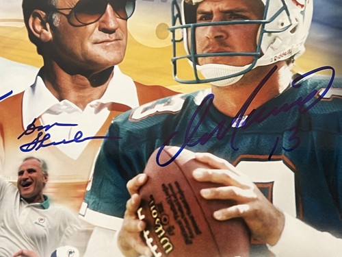BOB GRIESE DON SHULA DAN MARINO Signed Autographed 11x14 Photo Dolphins Tristar - Picture 3 of 4