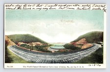 Postcard Pennsylvania Altoona PA Horseshoe Curve Railroad Train 1906 Posted