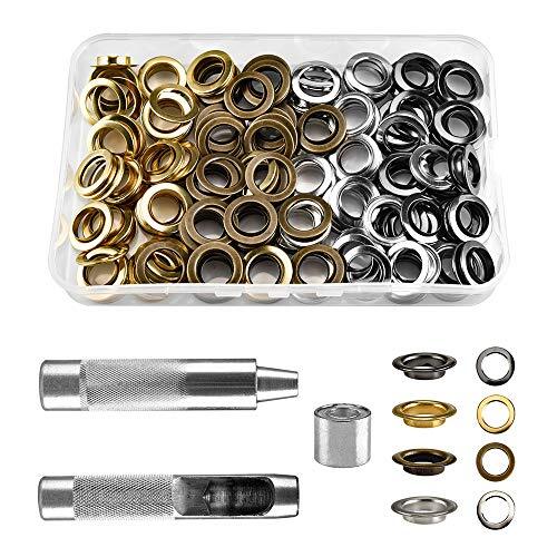 Kit Grommet 14mm per Borse e Cuoio - 120 Occhielli Design Argento