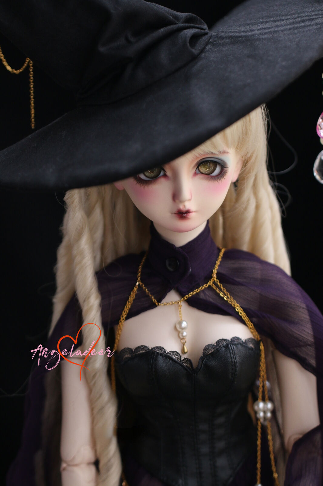 1/6 1/4 1/3 SD16 IP-SID/EID BJD Clothes Outfit Starry Night Witch Dress  Purple