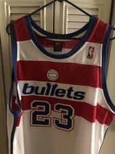 jordan Authentic Washington Bullets /wizards Jersey