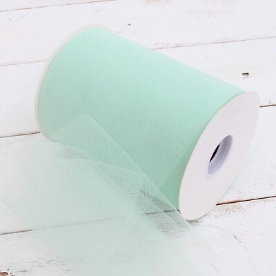 Threadart Mega Roll Tulle Fabric - 6''x100yd Decorations & Wedding - Mint