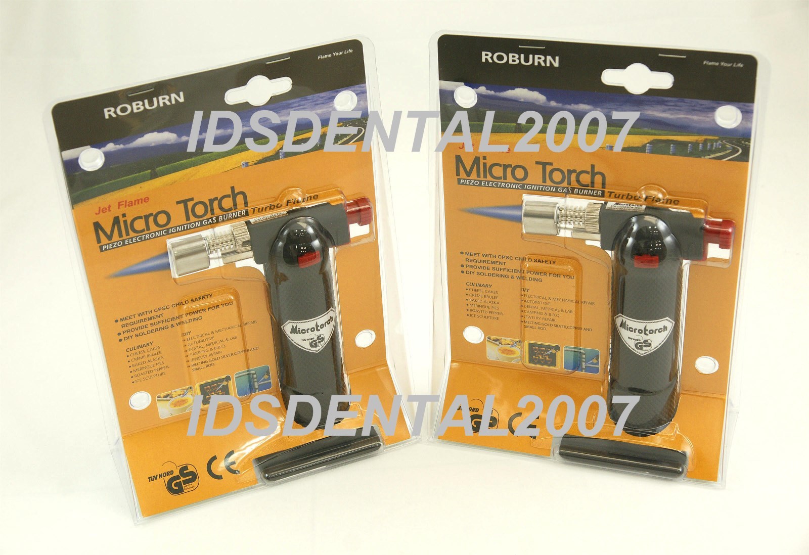 2 PCS Butane Micro Torch Dental Lab Cooking Soldering