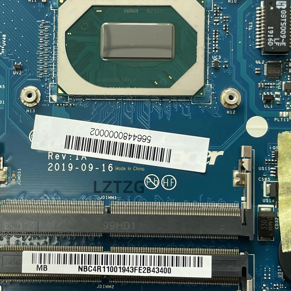 LA-H501P For Acer Nitro 5 AN515-54 AN715-51 Motherboard CPU I5-9300H GTX1050 3G - Image 2 of 4