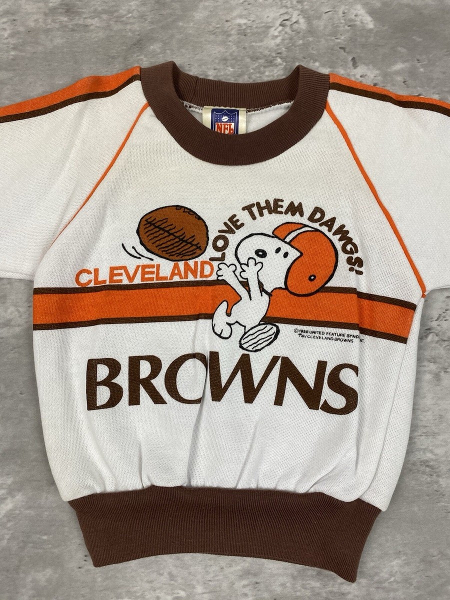 vintage 80s SNOOPY CLEVELAND BROWNS SWEATSHIRT SWEATPANTS